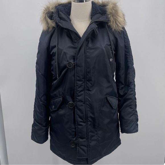 J.Crew Long Military Winter Parka Puffer XL - Picture 2 of 13